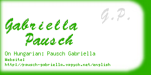 gabriella pausch business card